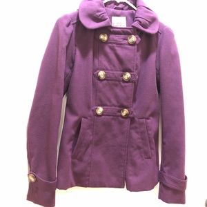 Purple Hydraulic Peacoat in Xs